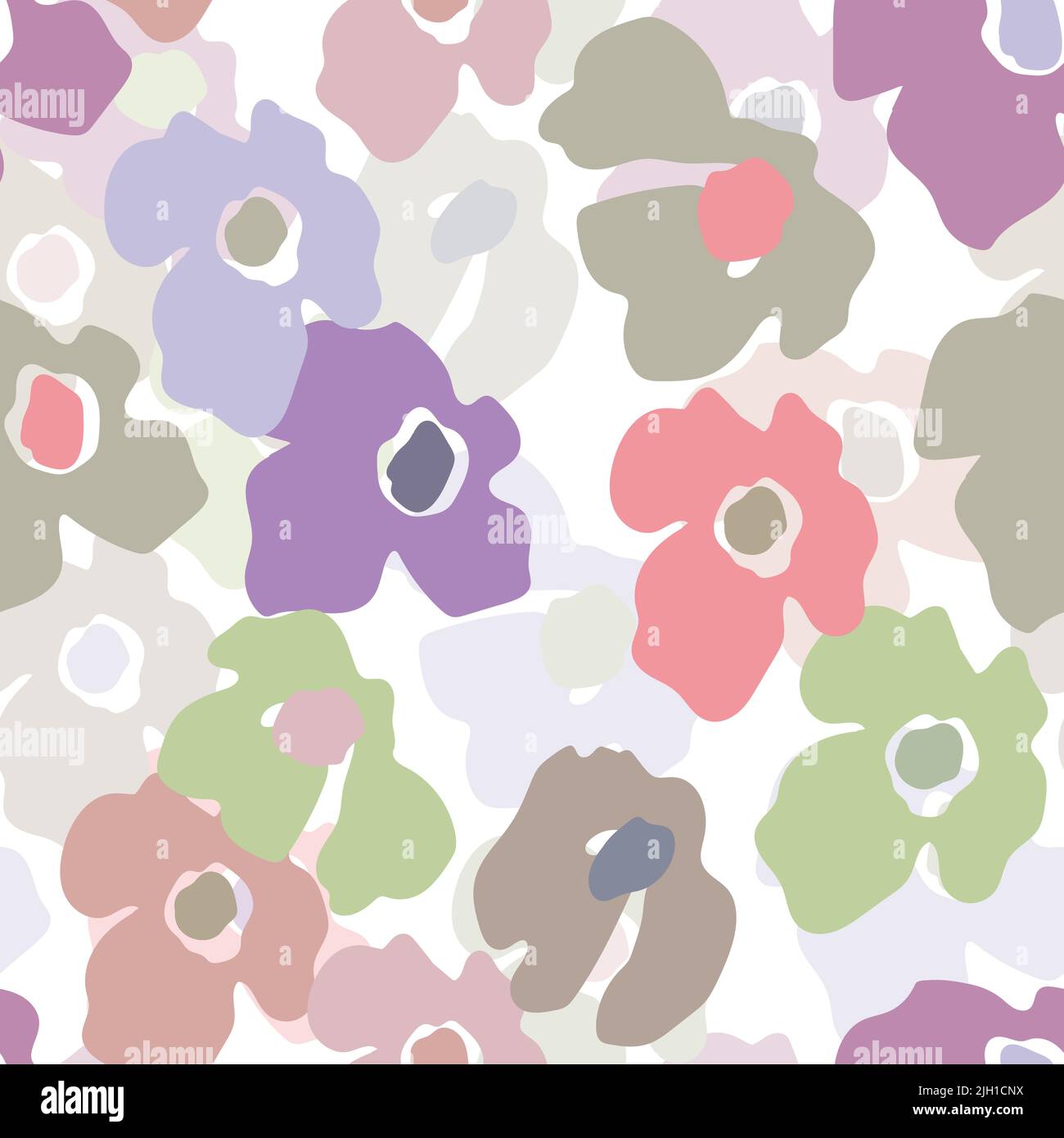 Seamless floral pattern with roses based on traditional folk art ...