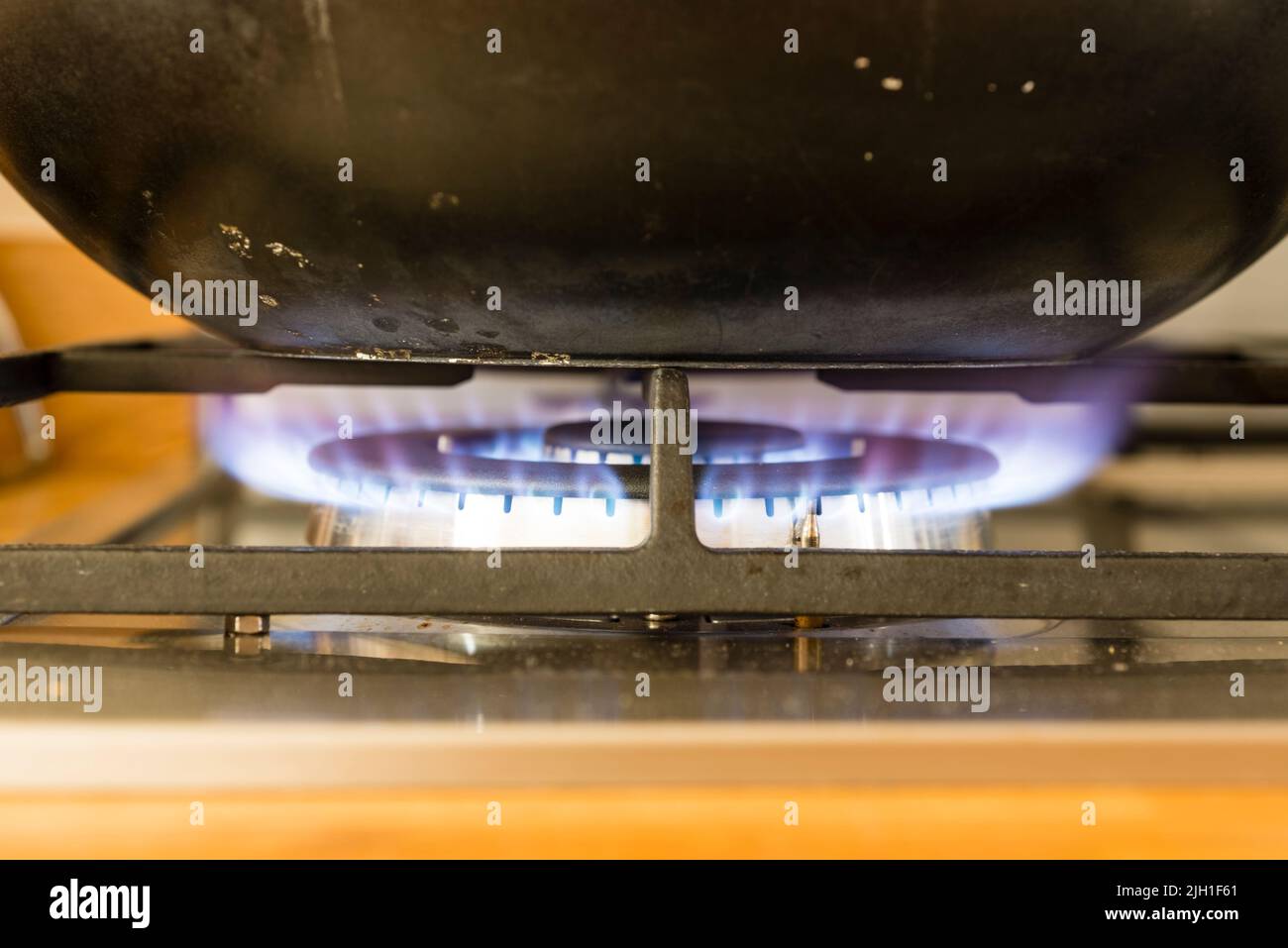 Cooking with gas, UK Stock Photo Alamy