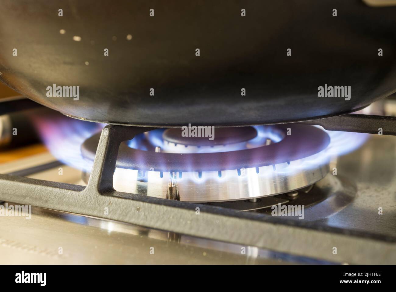 Cooking with gas, UK Stock Photo