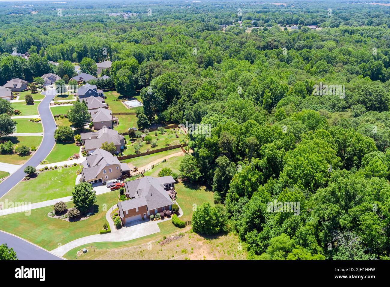Boiling Springs a small town of above aerial view sleeping area in