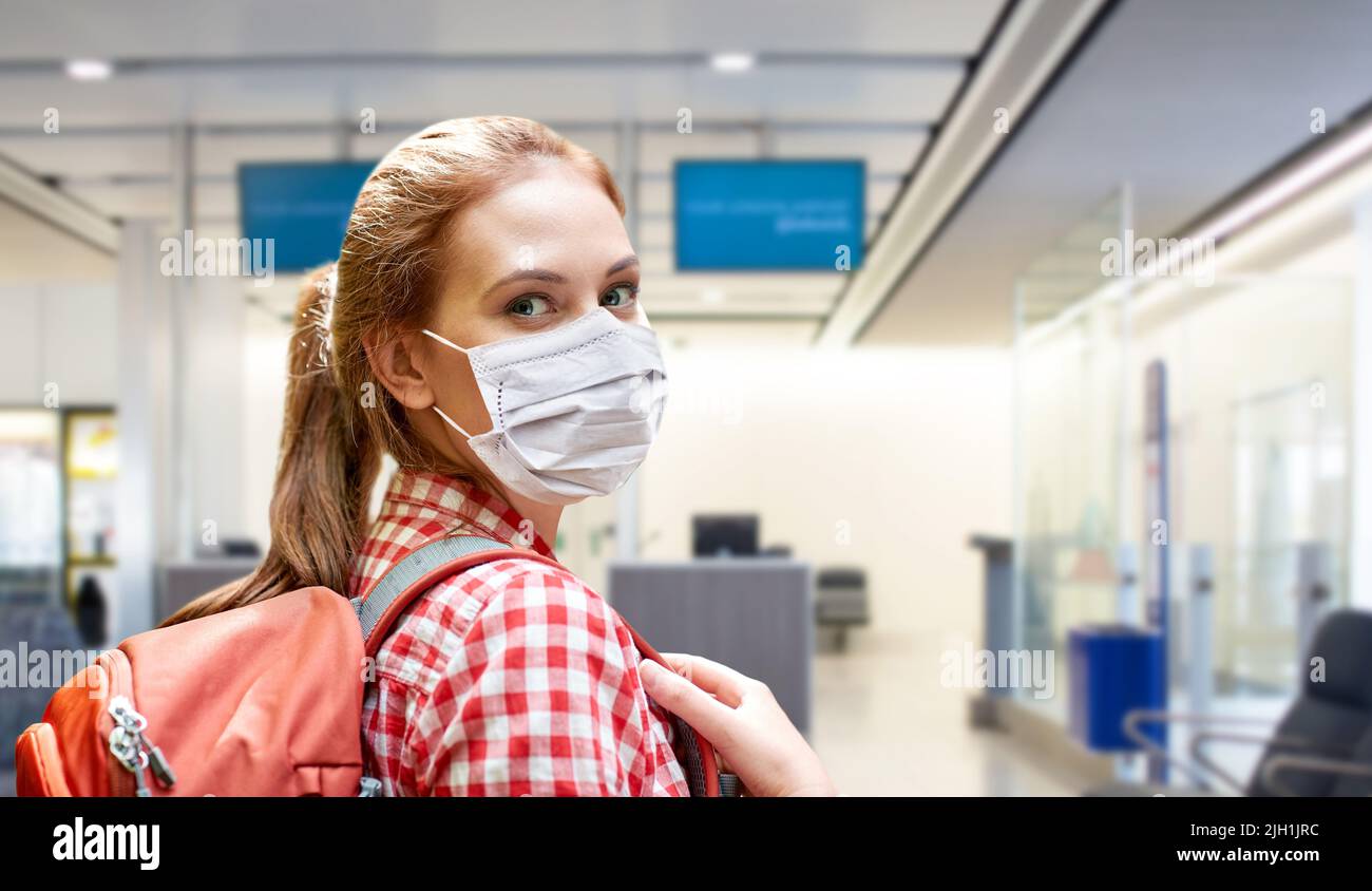 Woman traveler in mask hi-res stock photography and images - Alamy