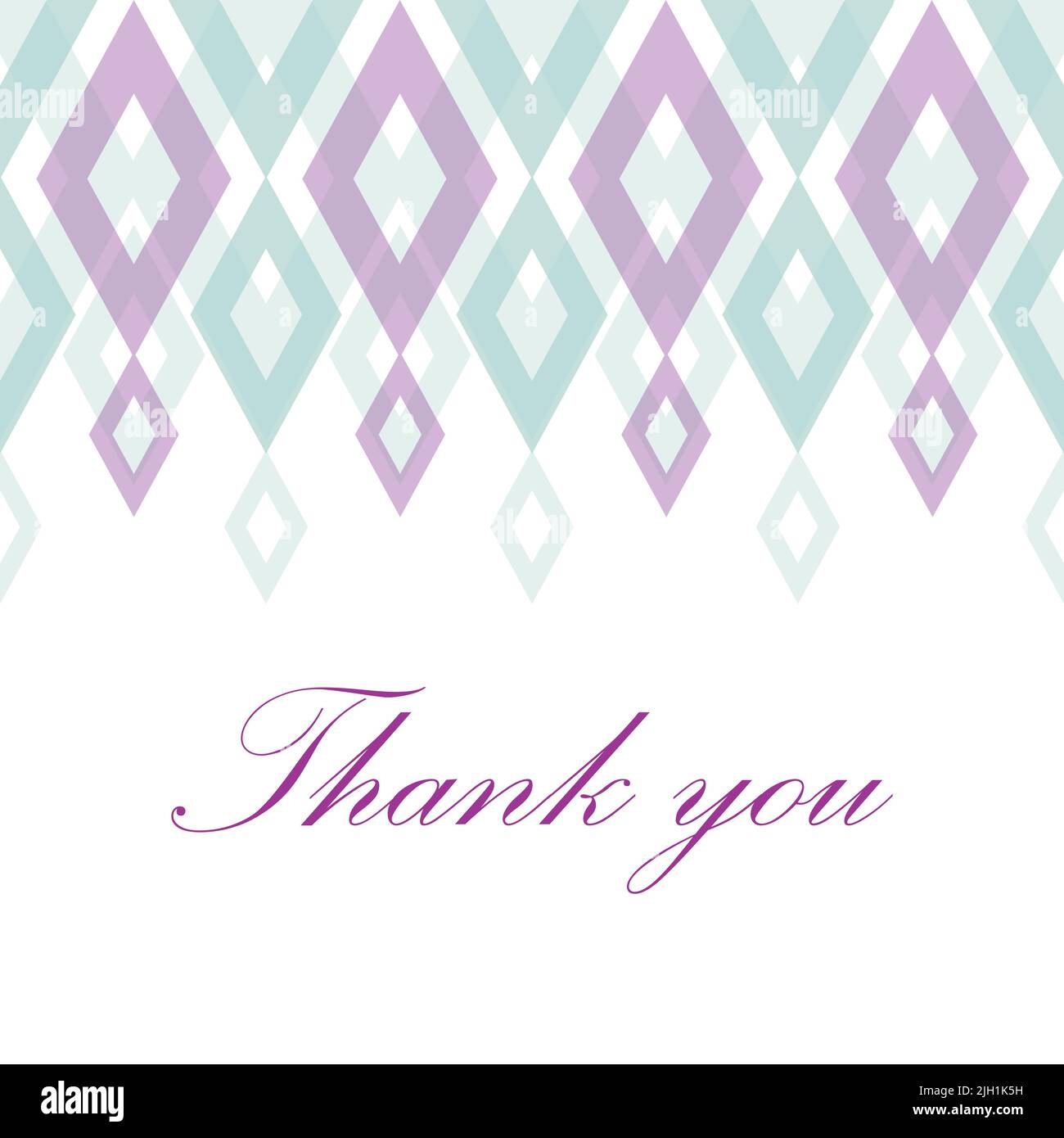Ikat diamond violet blue horizontal seamless border pattern background Stock Vector