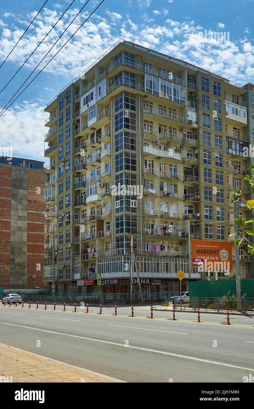Kaspiysk,  city blocks, city in the Republic of Dagestan, Russia, located on the Caspian Sea Stock Photo