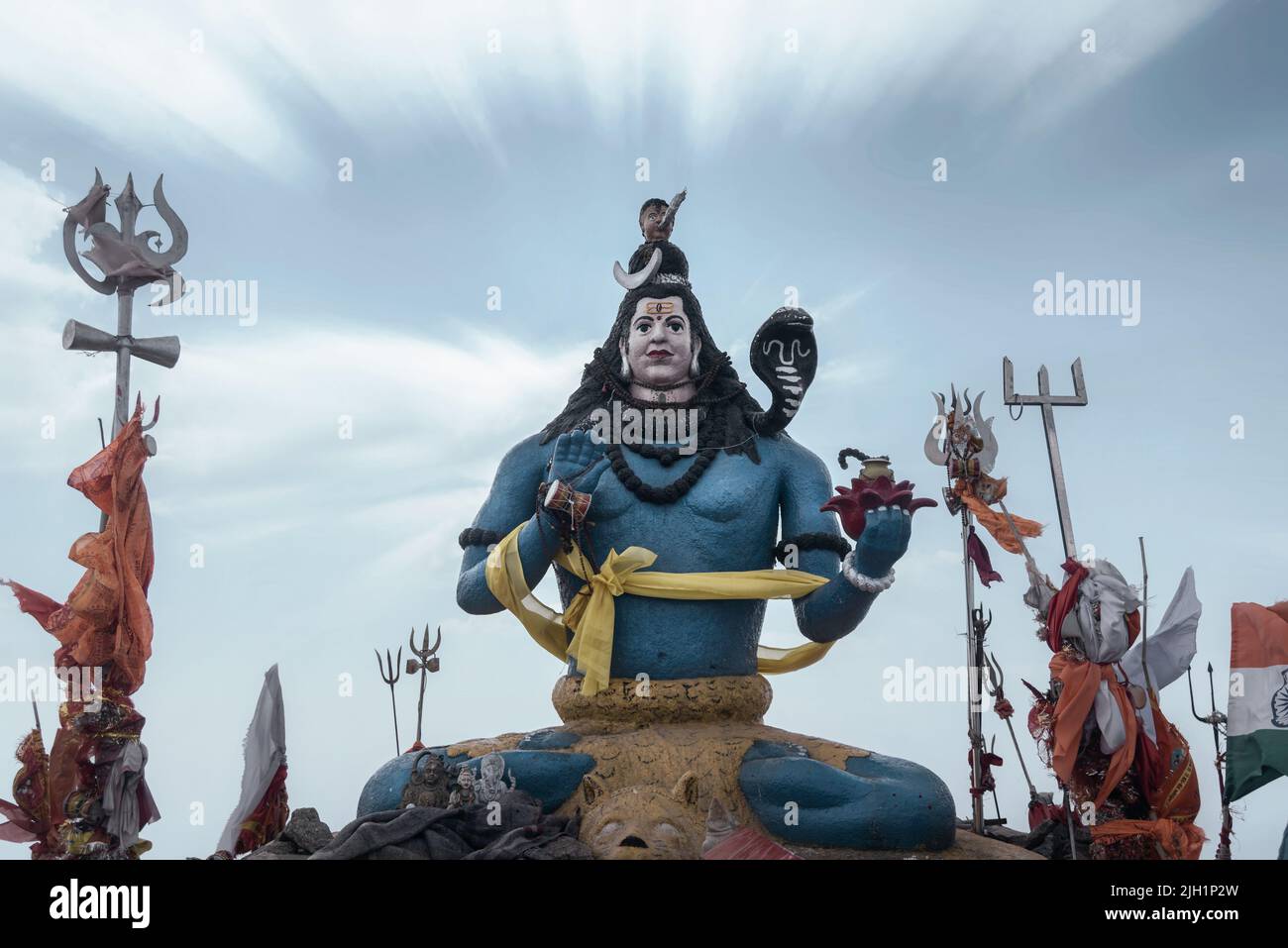 Statue of Lord Shiva Mahadeva situated on the top of Churdhar mountain