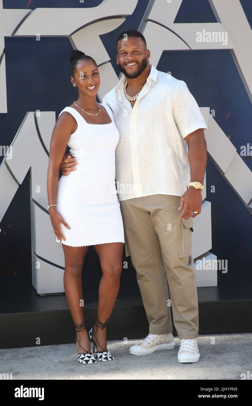 Hollywood, Ca. 13th July, 2022. Erica Donald, Aaron Donald at the Netflix Premiere Of The Gray Man at the TCL Chinese Theatre on July 13, 2022 in Hollywood, California. Credit: Faye Sadou/Media Punch/Alamy Live News Stock Photo