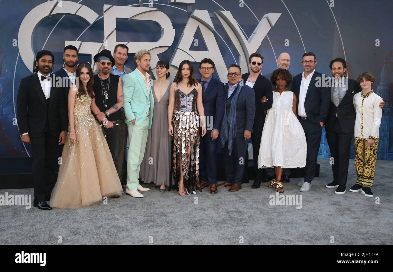 Hollywood, Ca. 13th July, 2022. Dhanush, RegéJean Page, Julia Butters