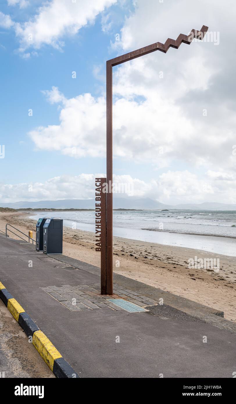 The Wild Atlantic Way sign post at Ballyheigue Beach, County Kerry ...