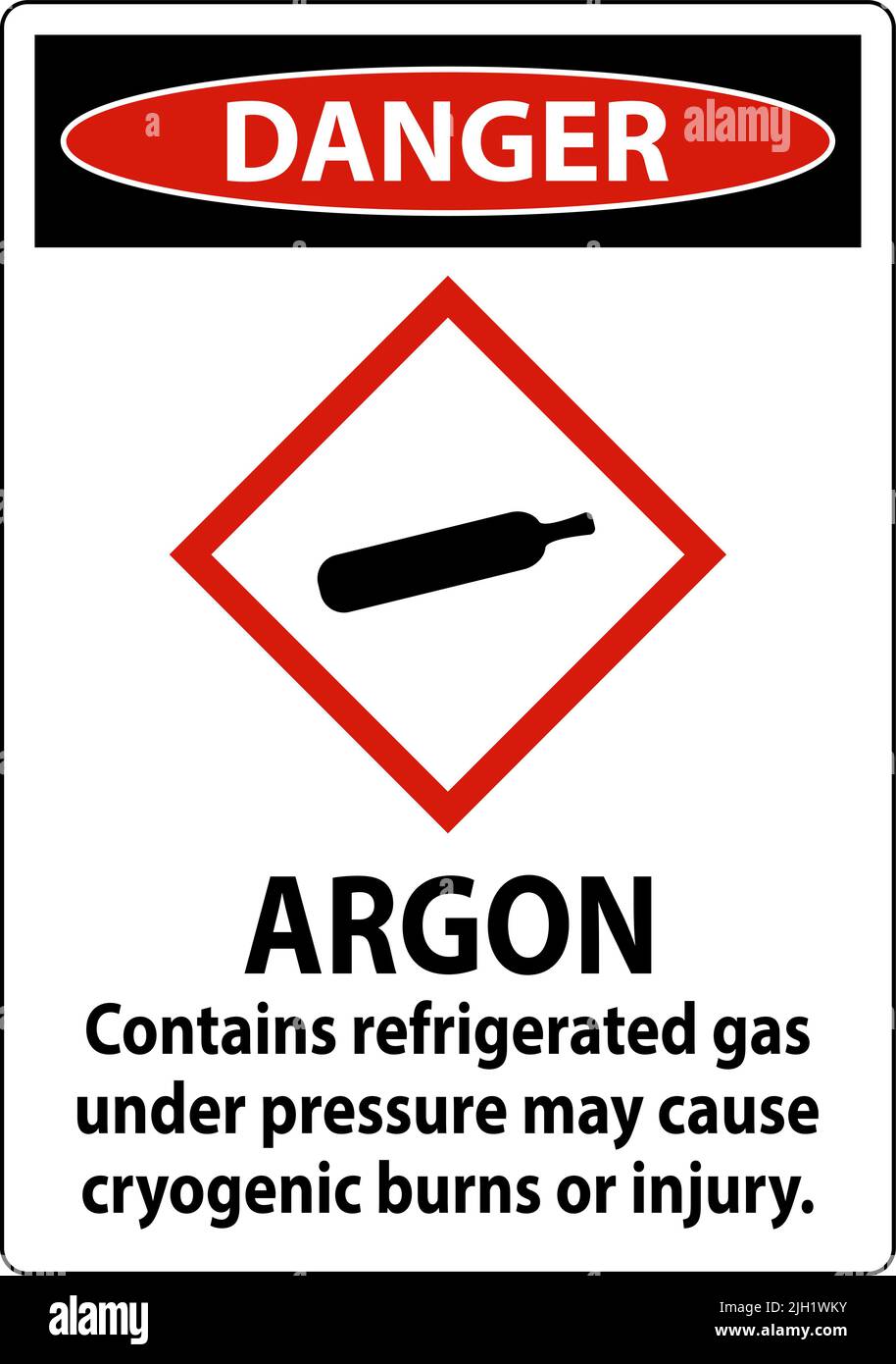 Danger Argon GHS Sign On White Background Stock Vector Image & Art Alamy