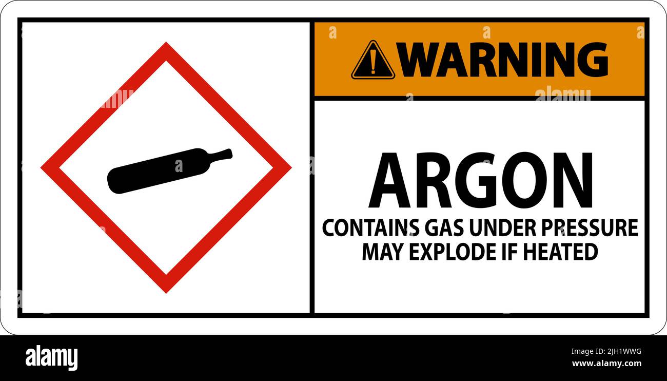 Warning Argon GHS Sign On White Background Stock Vector Image & Art Alamy