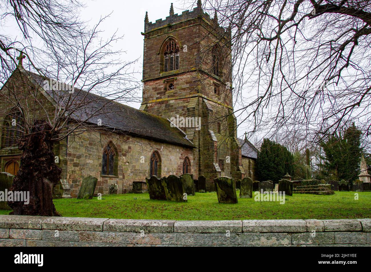 All Saints church Lapley Staffordshire Stock Photo