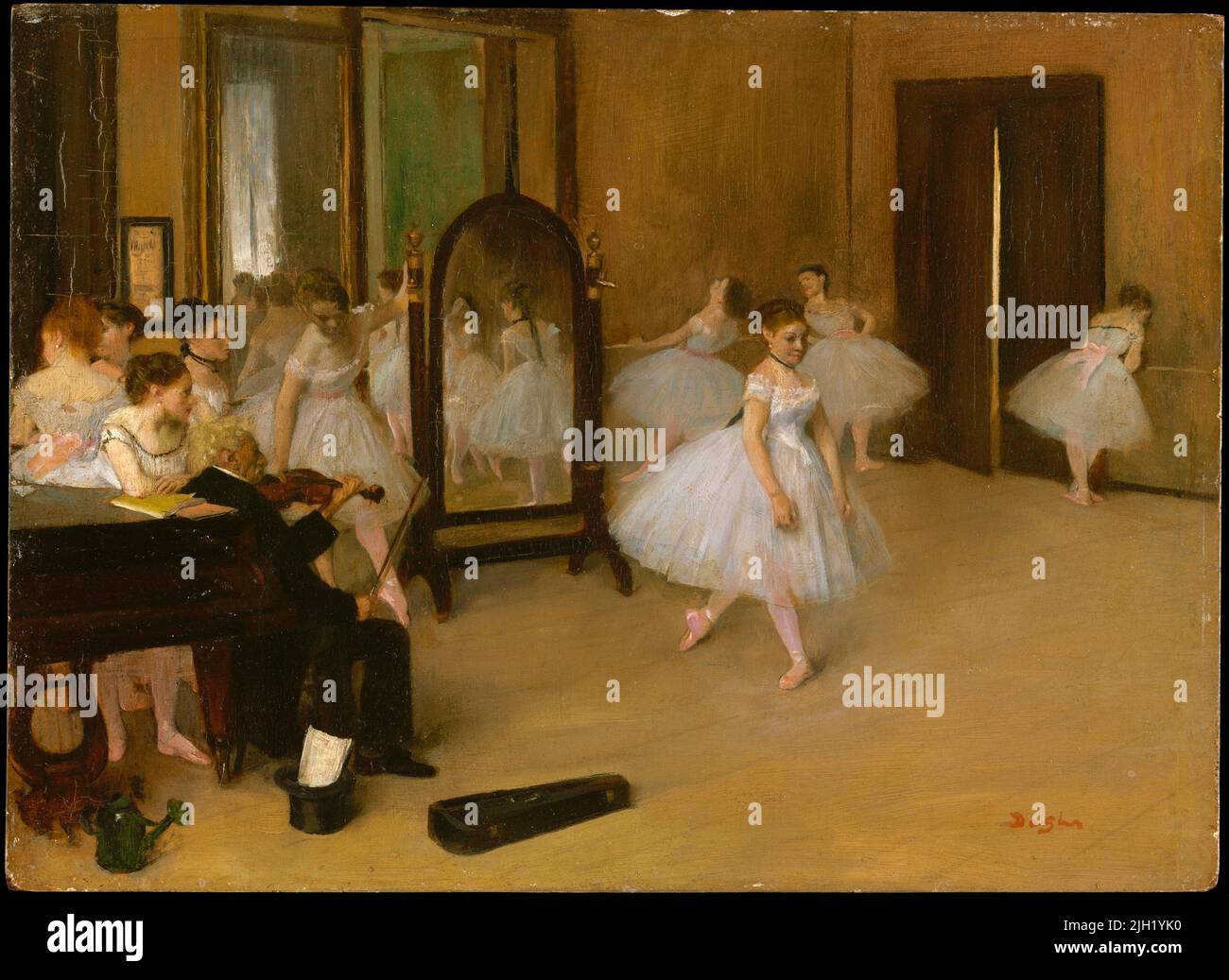 The Dancing Class. Edgar Degas. ca. 1870. Stock Photo
