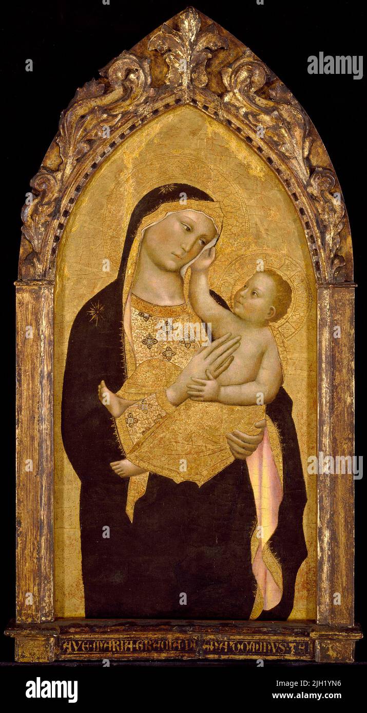 Virgin and Child. Niccolò di Pietro Gerini. 1390-1400. Stock Photo