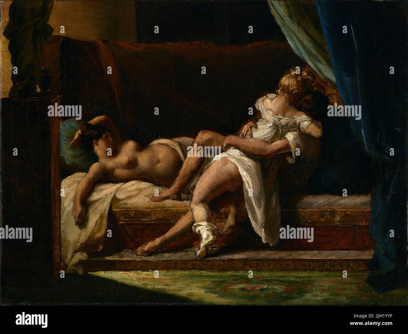 Three Lovers. Théodore Géricault. 1817 - 1820. Stock Photo