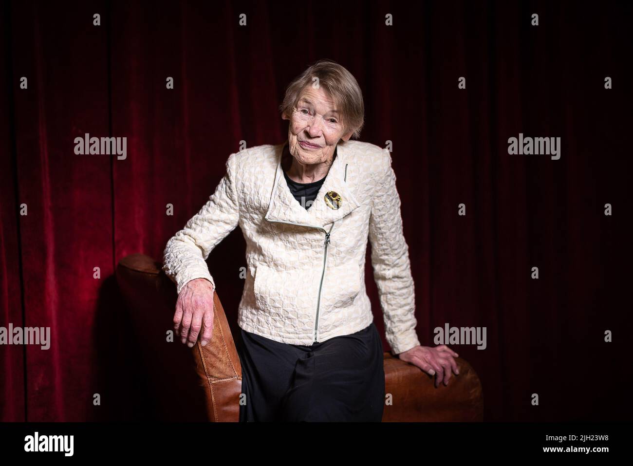 Actor and politician Glenda Jackson poses for a portrait ahead of an In Conversation event at the BFI Southbank in London. Stock Photo