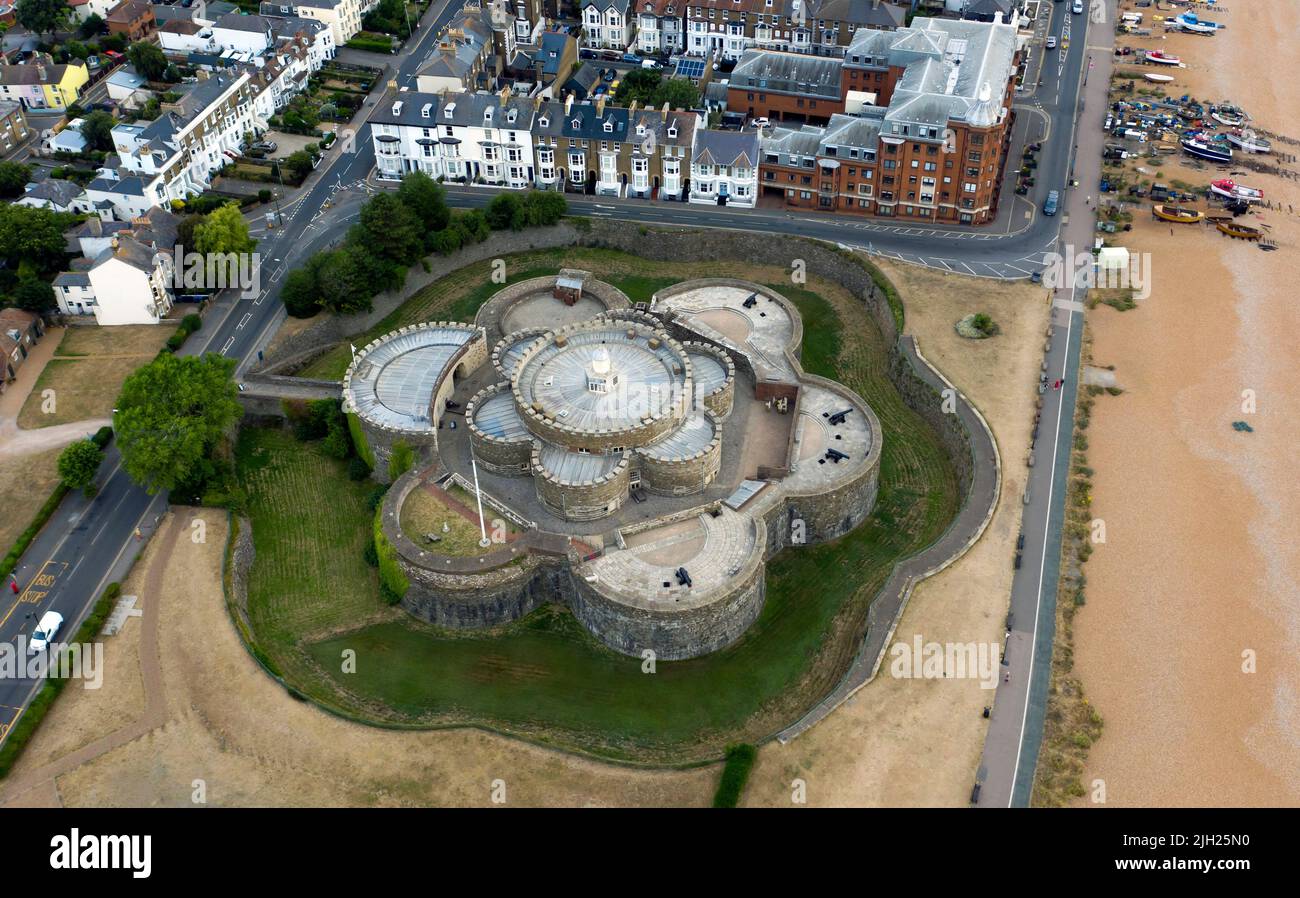 Aerial View of Deal Castle Stock Photo