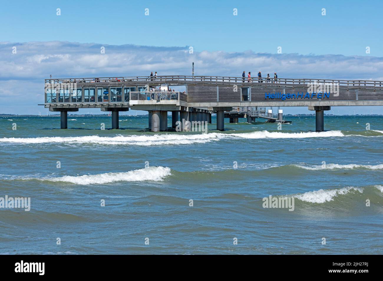 Pier, Steinwarder Peninsula, Heiligenhafen, Schleswig-Holstein, Germany Stock Photo