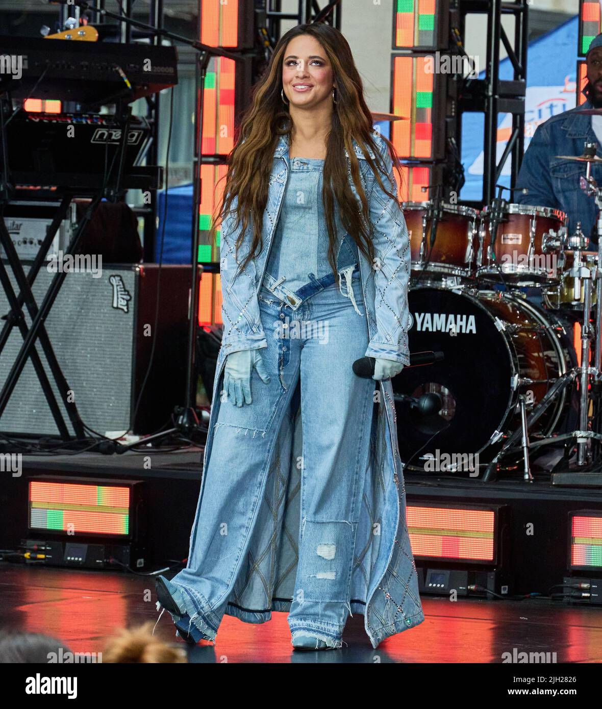 NEW YORK, NY, USA - APRIL 12, 2022: Camila Cabello Performs on NBC's