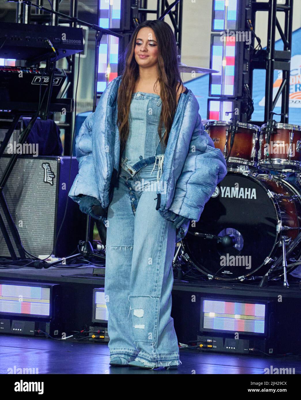 NEW YORK, NY, USA APRIL 12, 2022 Camila Cabello Performs on NBC's