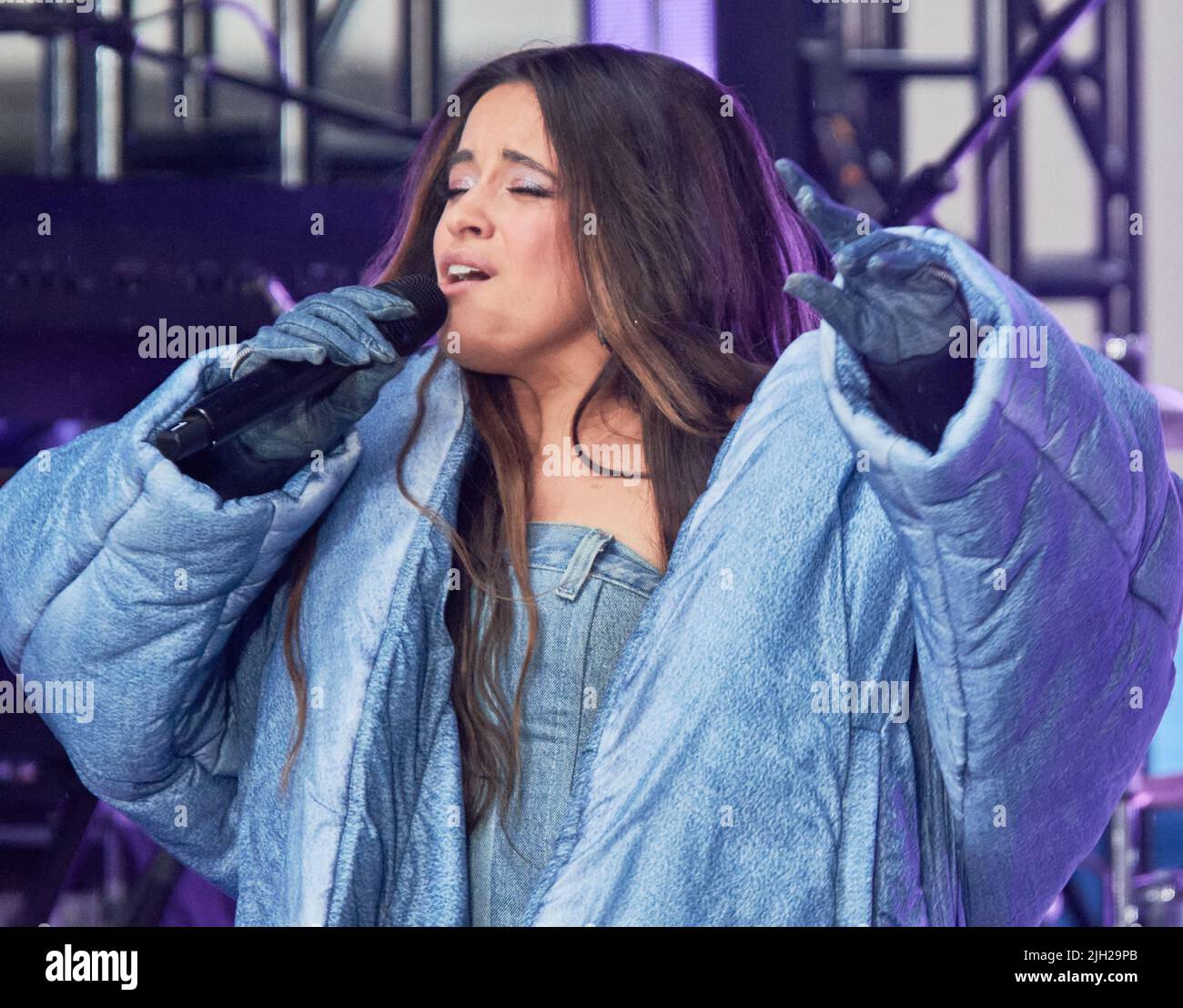 NEW YORK, NY, USA - APRIL 12, 2022: Camila Cabello Performs on NBC's