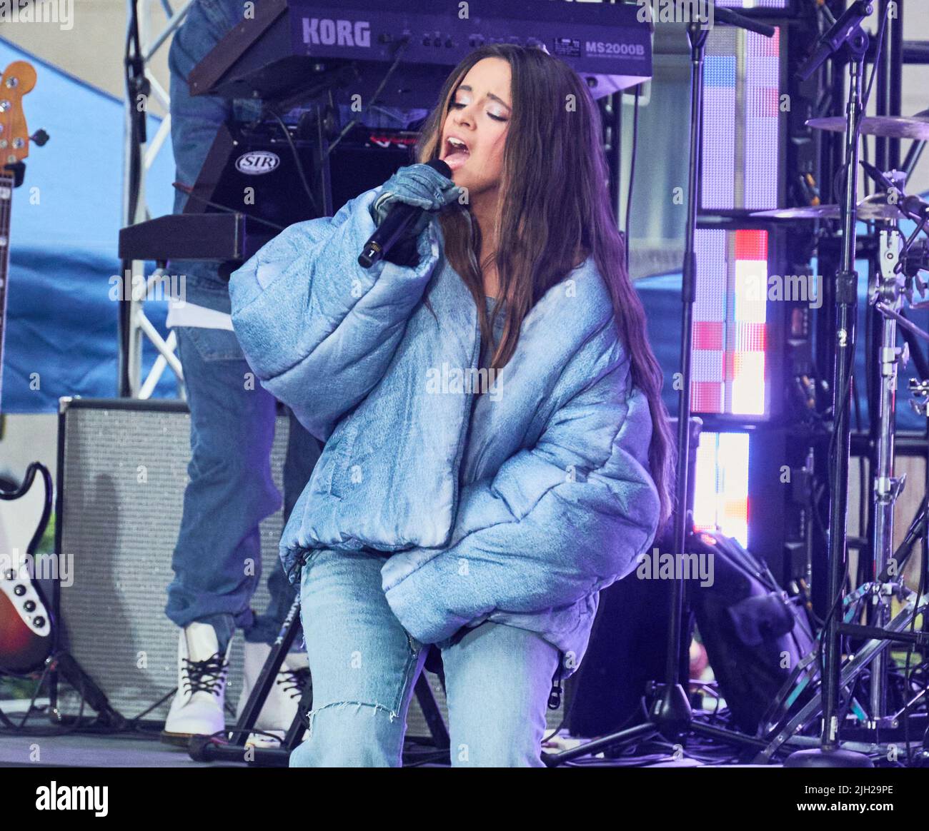 NEW YORK, NY, USA - APRIL 12, 2022: Camila Cabello Performs on NBC's