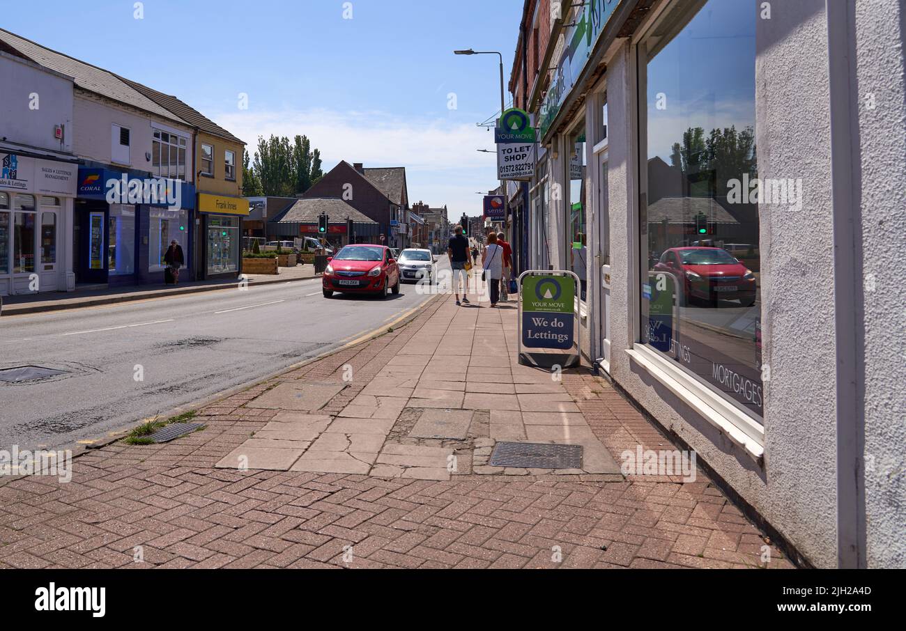Town center scene in Coalville, Leicestershire, UK Stock Photo Alamy
