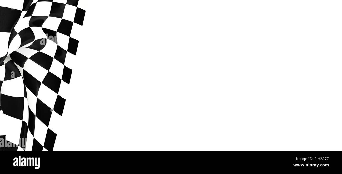 An illustration of Racing Checkered Flag background with copyspace