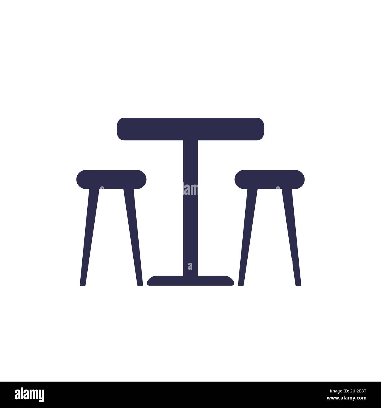 Table two chairs cafe Cut Out Stock Images & Pictures - Alamy