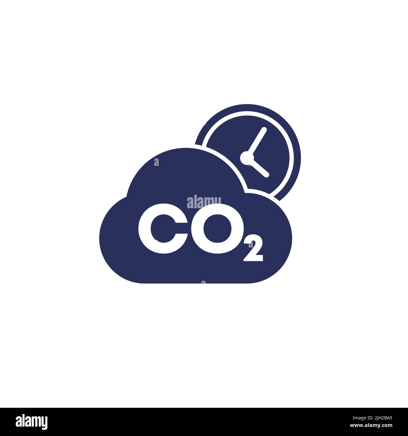 co2 gas, carbon dioxide emissions and time icon Stock Vector Image