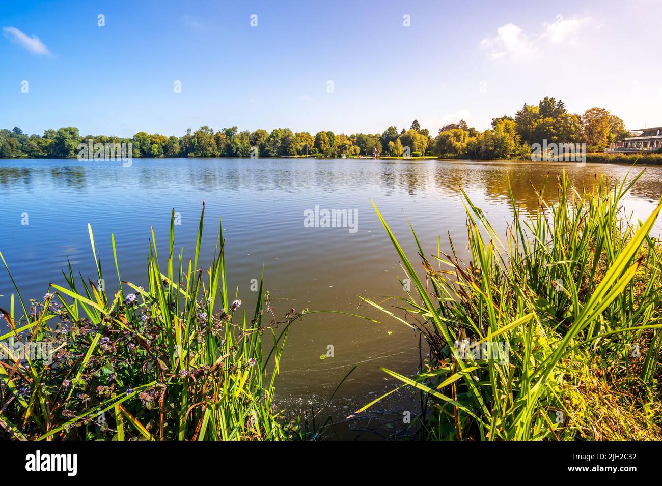 City Lake in Bad Waldsee, Germany Stock Photo
