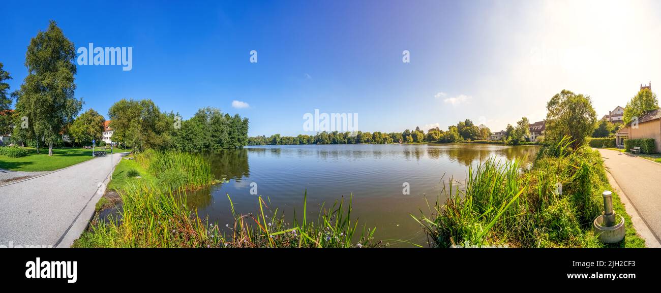 City Lake in Bad Waldsee, Germany Stock Photo