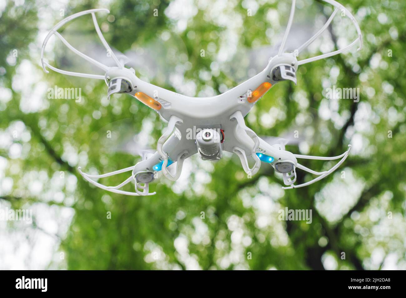 drone-with-camera-flying-in-the-forest-stock-photo-alamy