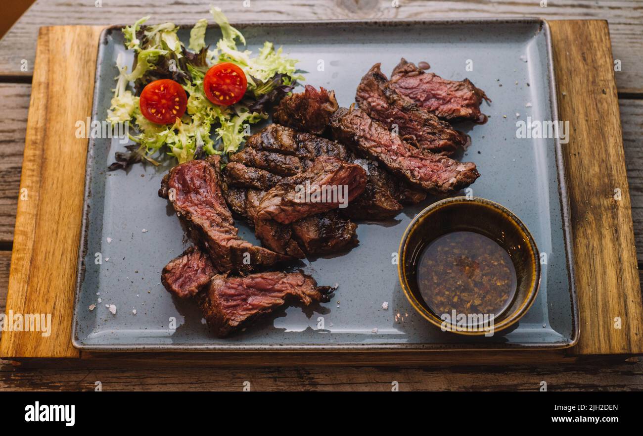 different cuts of excellent quality beef grilled Stock Photo Alamy