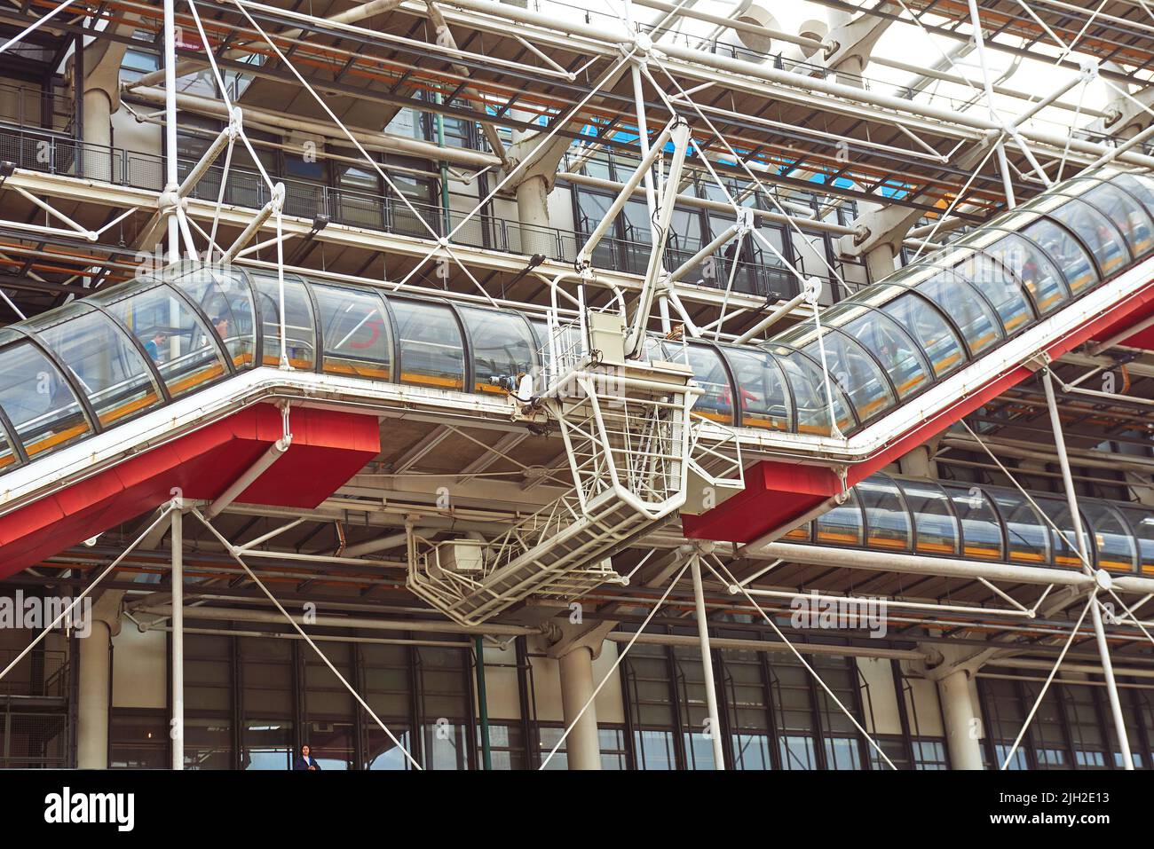 PARIS, FRANCE -APRIL 7, 2018: National Center for Art and Culture Georges Pompidou, in common speech Center Georges Pompidou, Center Pompidou or Beaub Stock Photo