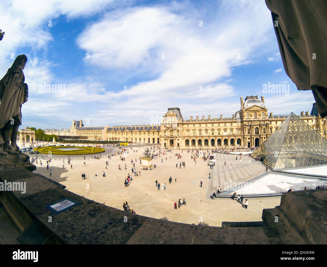PARIS, FRANCE -APRIL 8, 2018:  The Louvre or the Louvre Museum is the world's largest art museum and a historic monument in Paris, France. Stock Photo