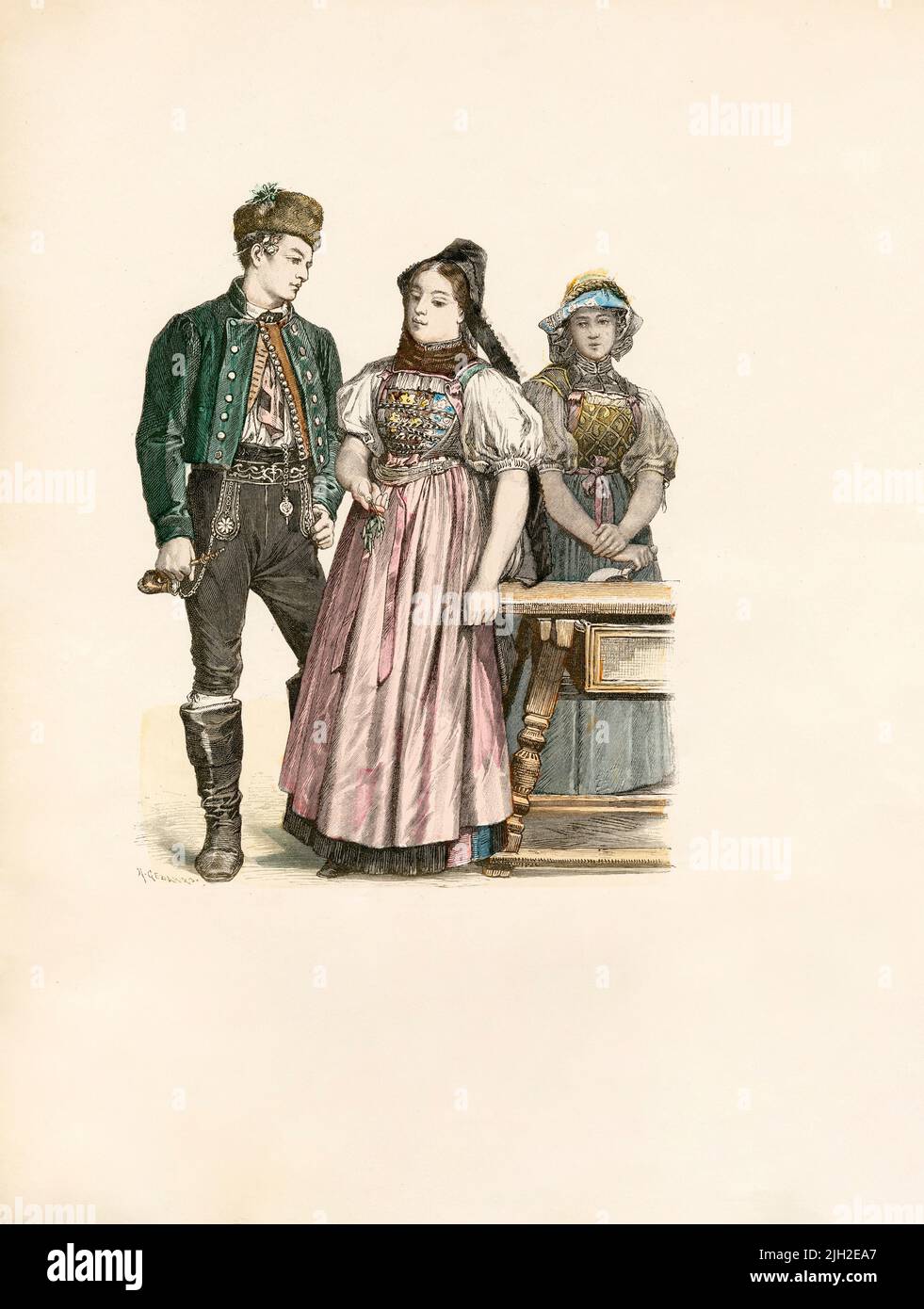 German Folk Dress (former Grand-duchy of Baden), Western Baar, Catholic ...