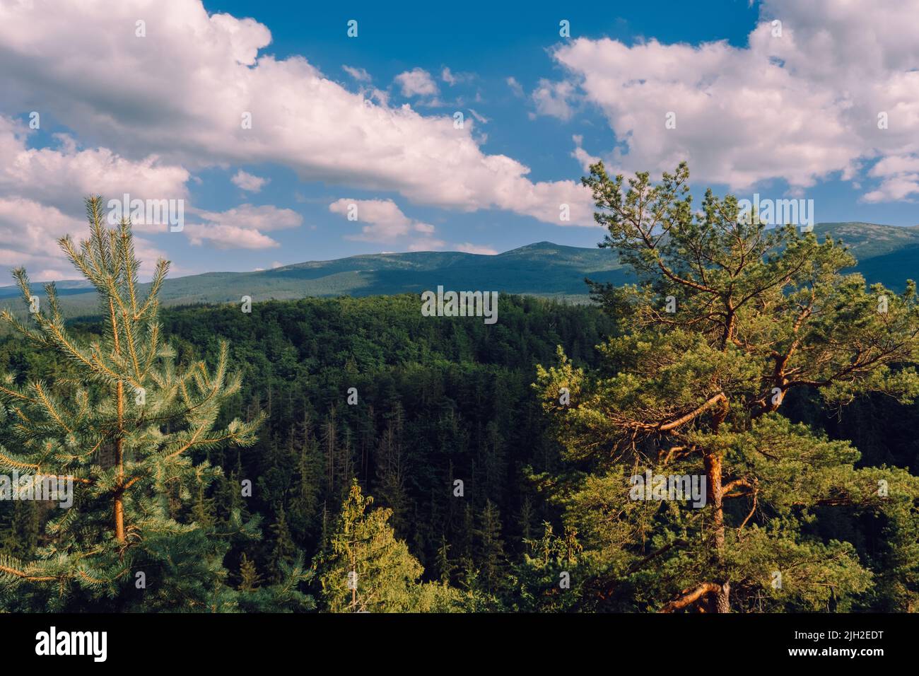 Scenic landscape of Giant Mountains - Karkonosze Mounatains, Poland Stock Photo