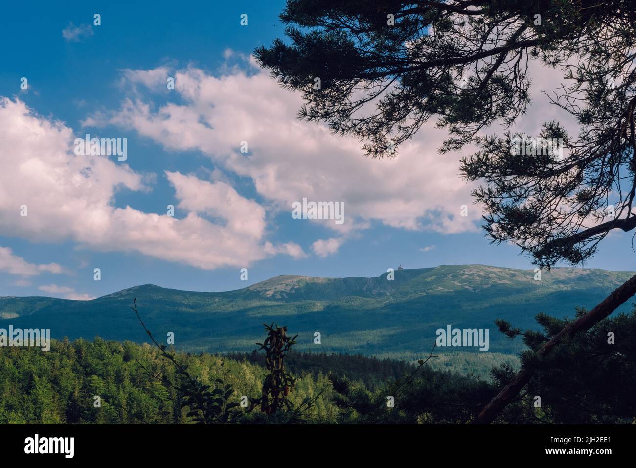 Scenic landscape of Giant Mountains - Karkonosze Mounatains, Poland Stock Photo