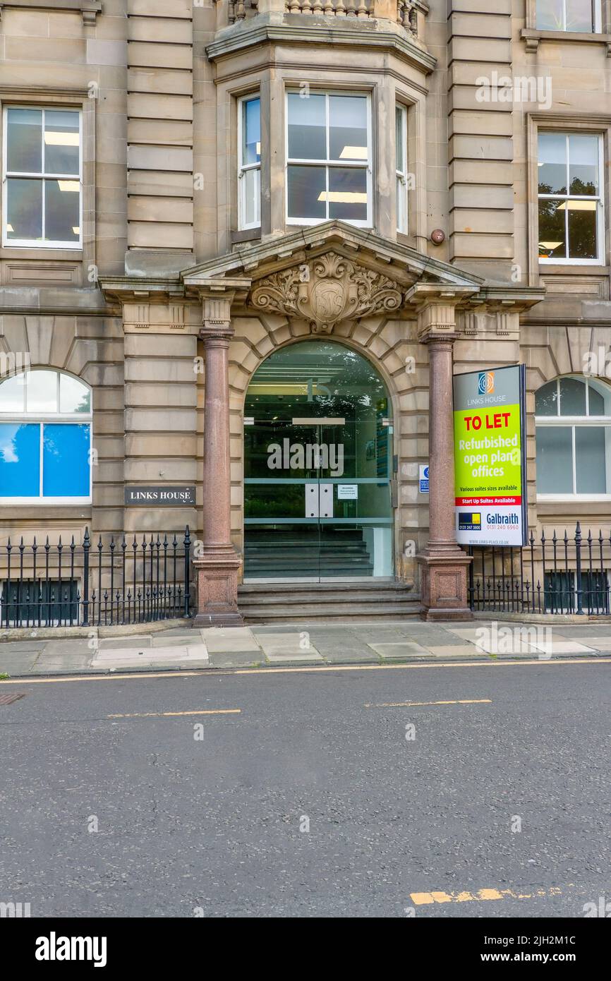 Link House entrance for office space to let in Leith, Edinburgh, Scotland, UK Stock Photo