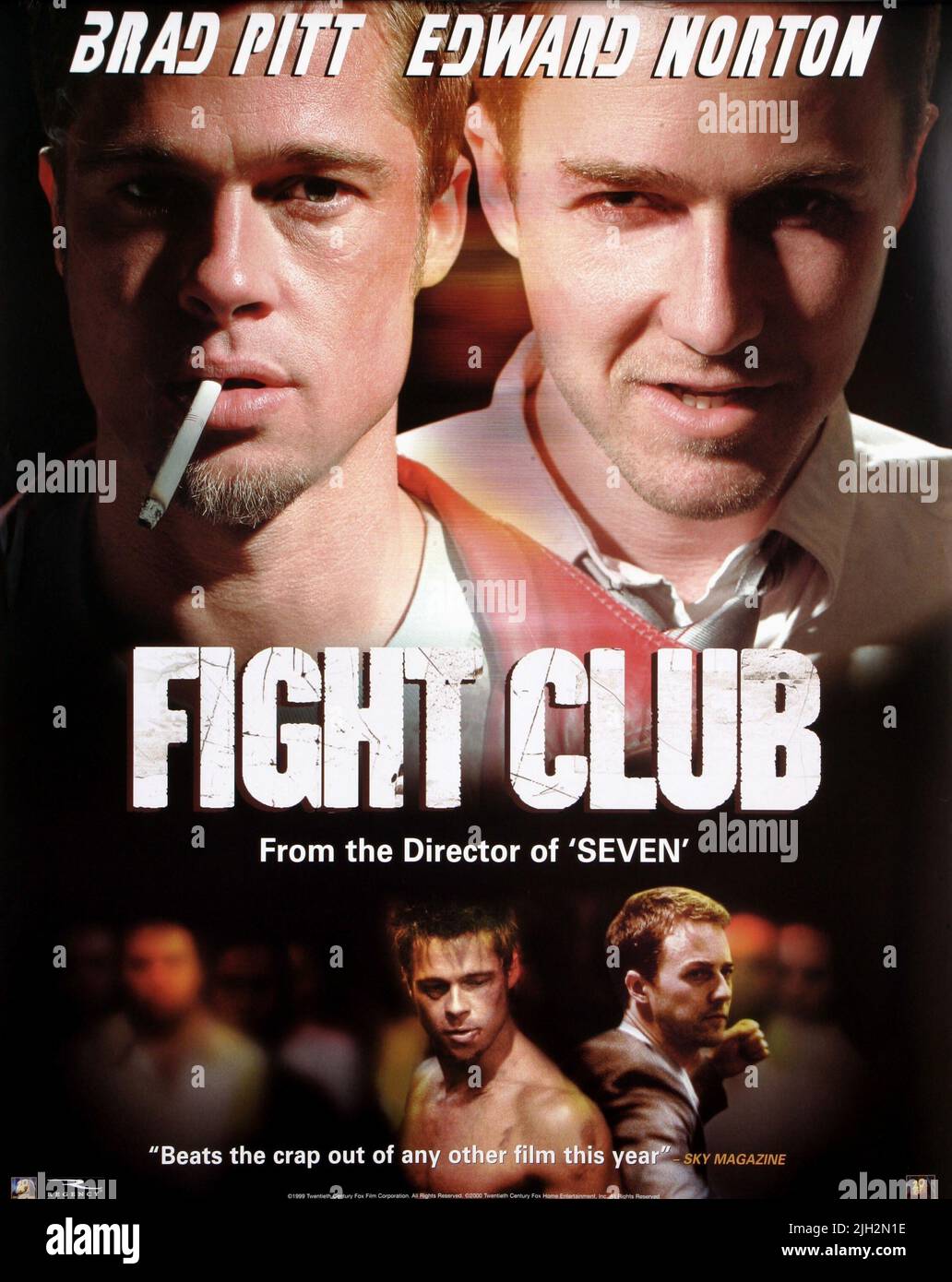 PITT,POSTER, FIGHT CLUB, 1999 Stock Photo