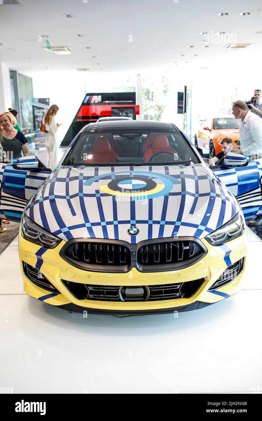 Presentation of BMW 8 X Jeff Koons in Zagreb, Croatia, on July 14, 2022 ...