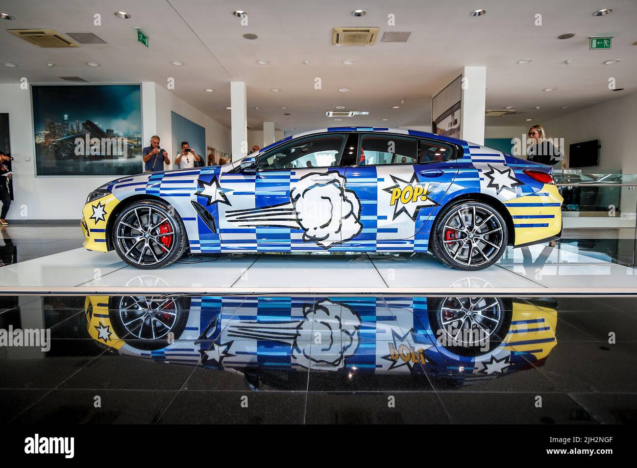 Presentation of BMW 8 X Jeff Koons in Zagreb, Croatia, on July 14, 2022 ...