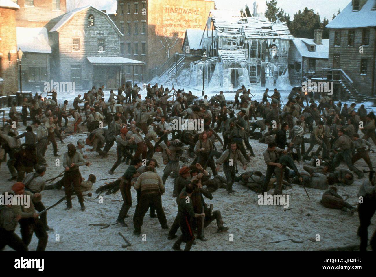 FIGHT SCENE, GANGS OF NEW YORK, 2002 Stock Photo