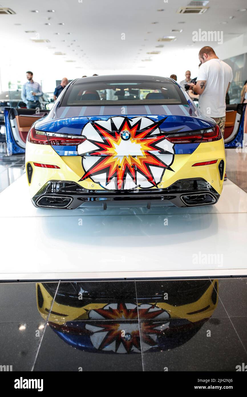 Presentation of BMW 8 X Jeff Koons in Zagreb, Croatia, on July 14, 2022 ...