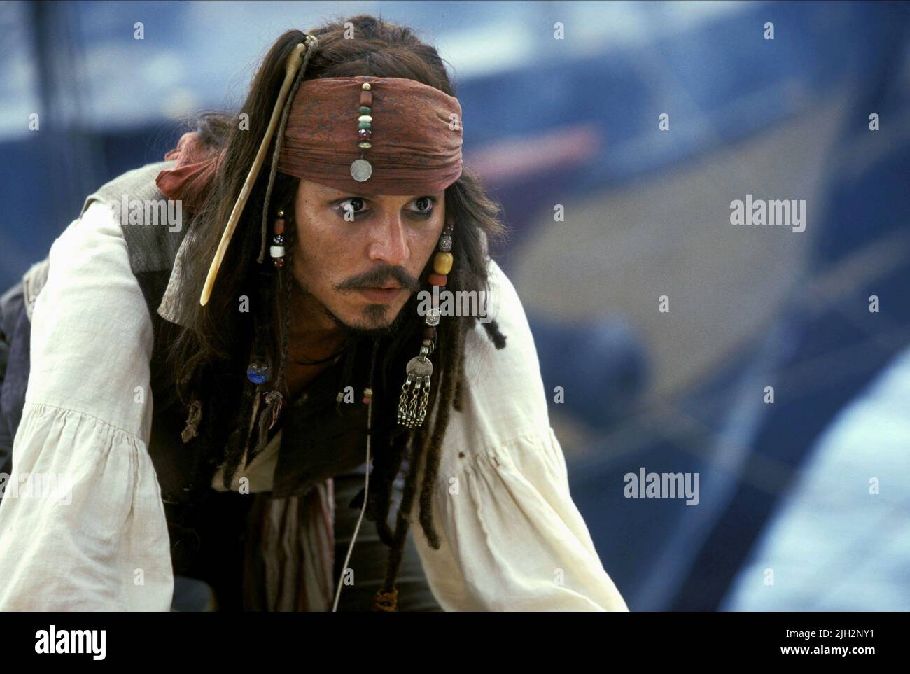 JOHNNY DEPP, PIRATES OF THE CARIBBEAN: THE CURSE OF THE BLACK PEARL, 2003 Stock Photo