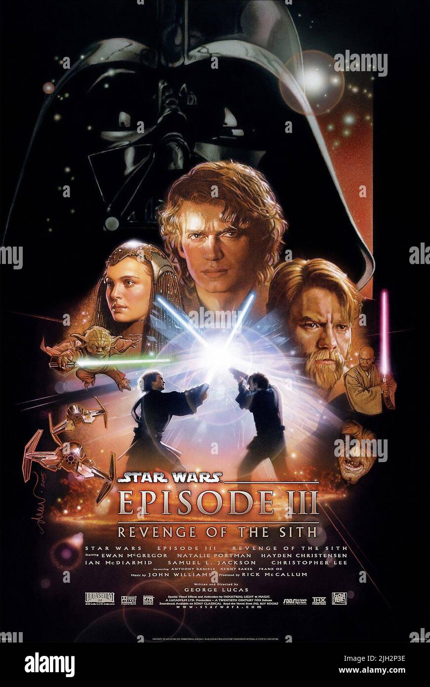 PORTMAN,CHRISTENSEN,POSTER, STAR WARS: EPISODE III - REVENGE OF THE SITH, 2005 Stock Photo