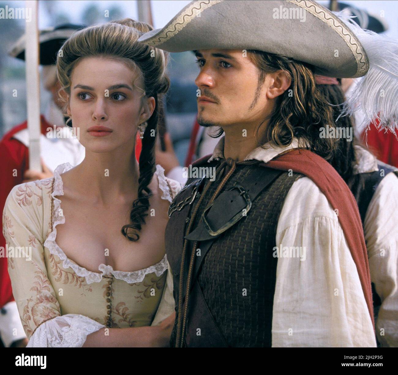 KNIGHTLEY,BLOOM, PIRATES OF THE CARIBBEAN: THE CURSE OF THE BLACK PEARL, 2003 Stock Photo