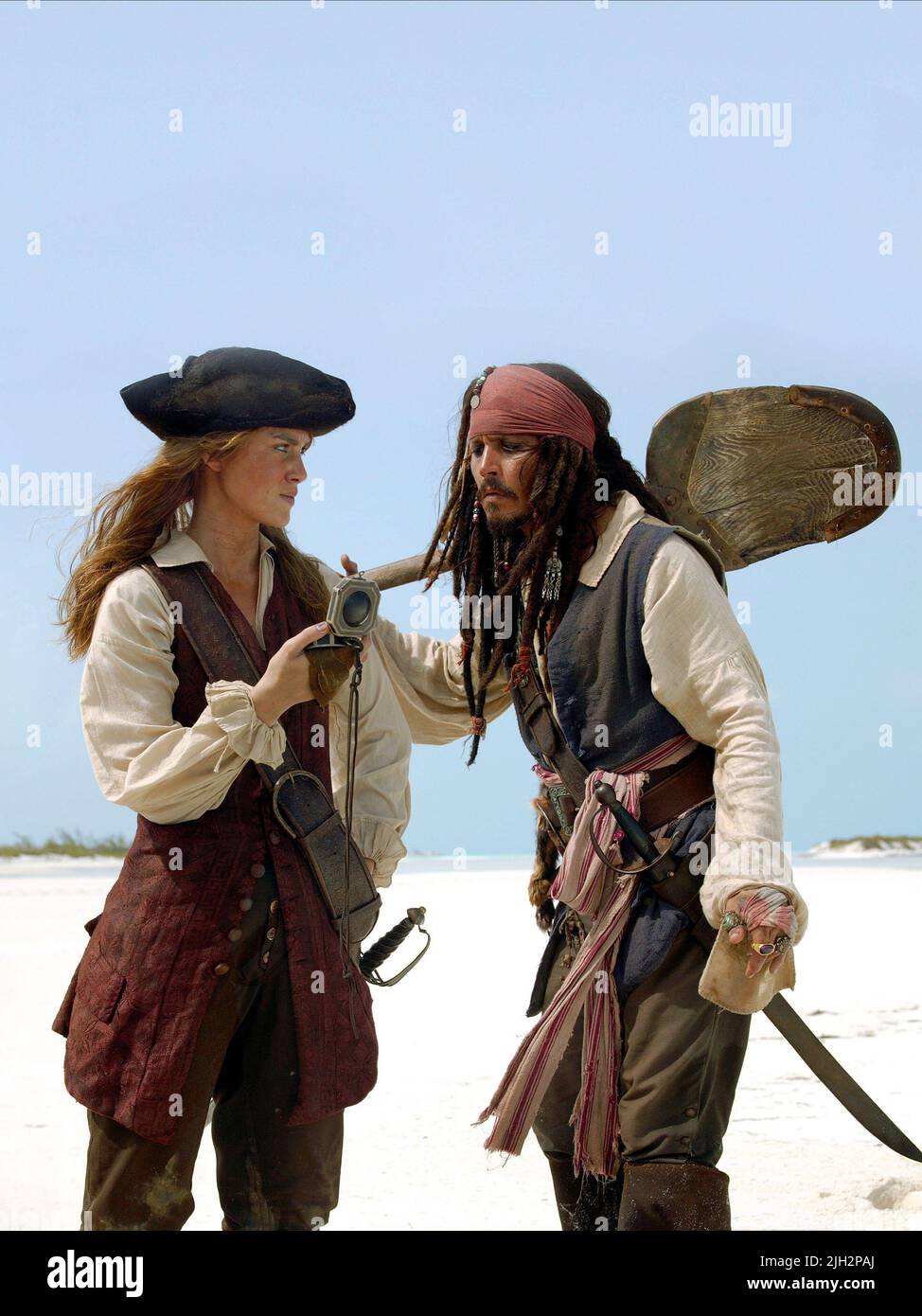 KNIGHTLEY,DEPP, PIRATES OF THE CARIBBEAN: DEAD MAN'S CHEST, 2006 Stock Photo