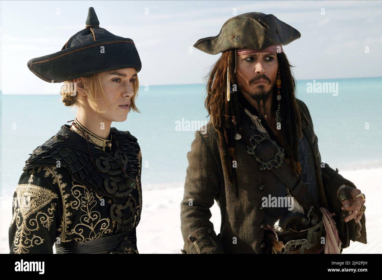 KNIGHTLEY,DEPP, PIRATES OF THE CARIBBEAN: AT WORLD'S END, 2007 Stock Photo