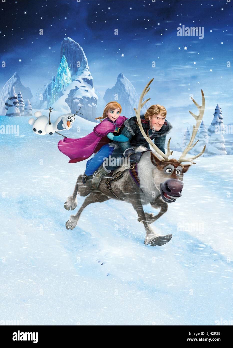 OLAF,ANNA,KRISTOFF,SVEN, FROZEN, 2013 Stock Photo