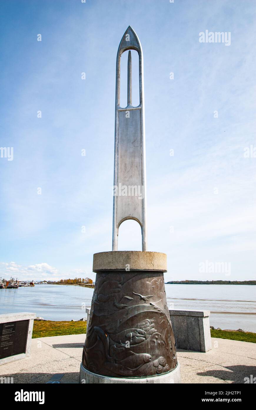Steveston Fisherman's Memorial at Garry Point, Richmond, British Columbia, Canada Stock Photo
